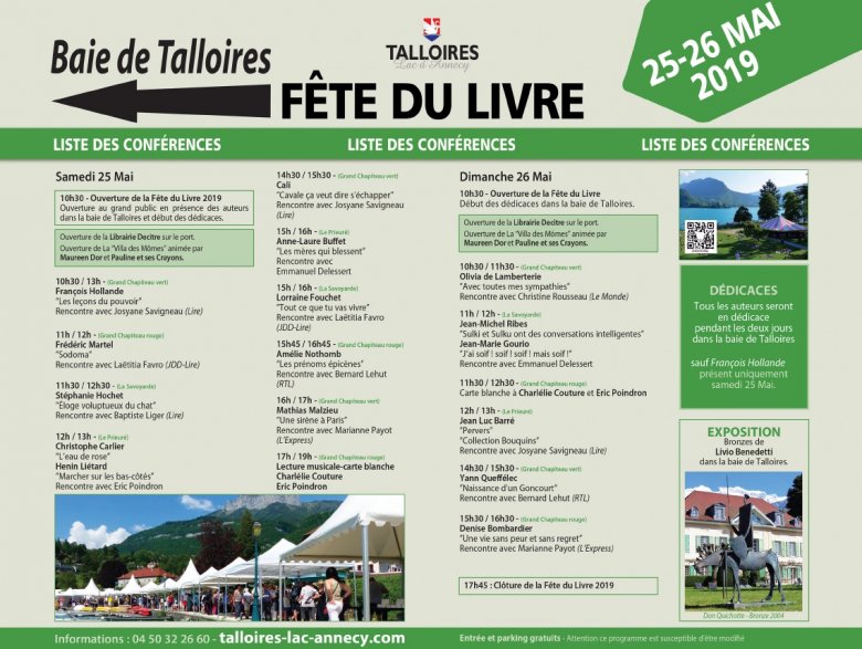 Talloires Lac Annecy Zoom Sur Les Auteurs De La Fête Du - 